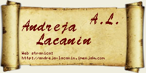 Andreja Lačanin vizit kartica
